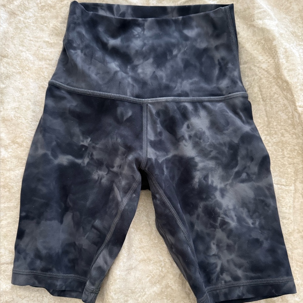 Lululemon Athletica Dark Tie-Dye Bike Shorts